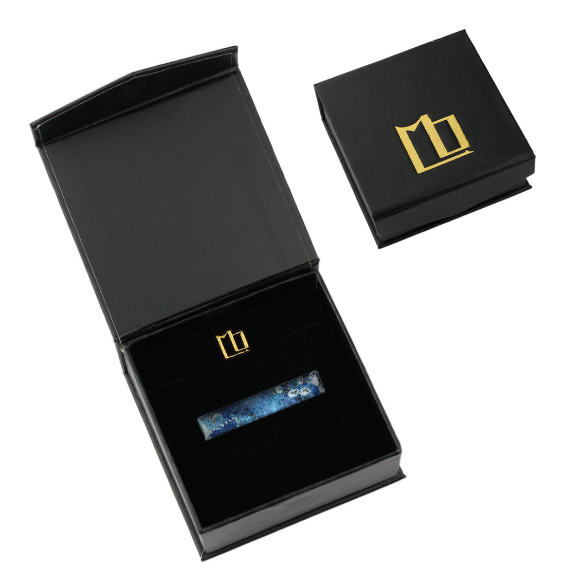 BRUSH BLUE ELEGANT TIE-CLIP - SD172