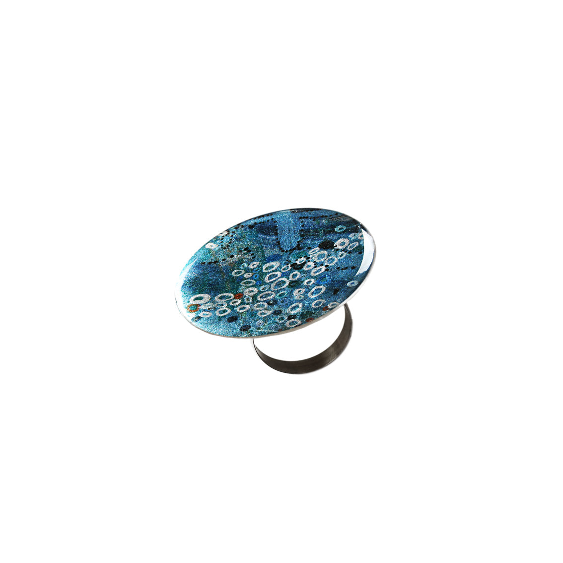BRUSH BLUE STATEMENT ADJUSTABLE RING - SD170