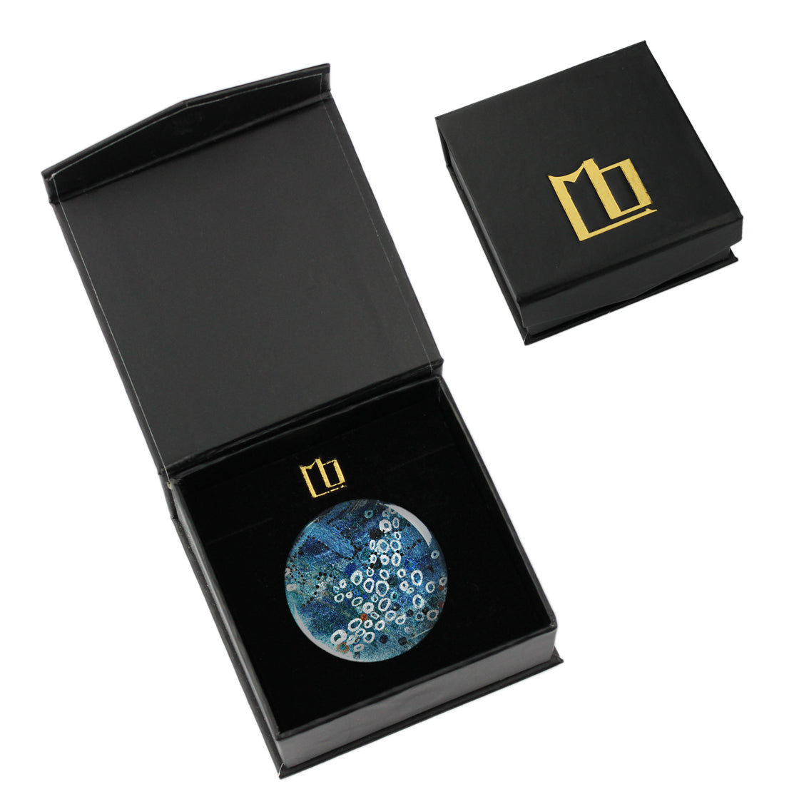 BRUSH BLUE STATEMENT ADJUSTABLE RING - SD170