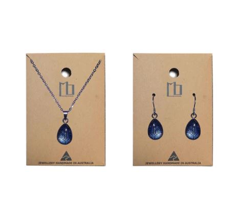 PAULINE GALLAGHER MINA BLUE STUD EARRINGS - SD042S - on Satchel