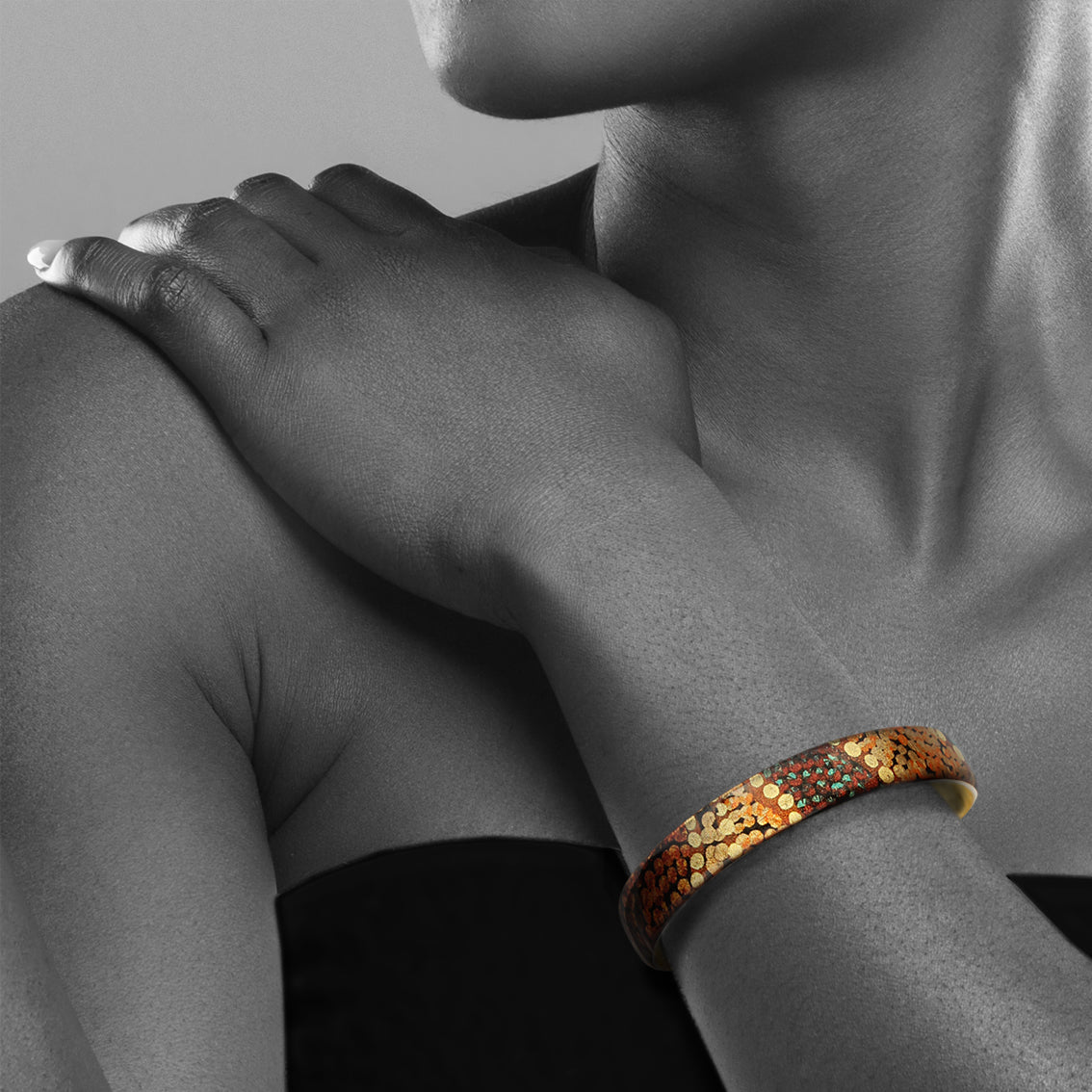 TESS ORANGE ADJUSTABLE MINI  BRACELET - SD185