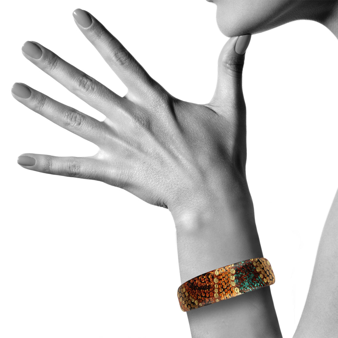 TESS ORANGE ADJUSTABLE NARROW BRACELET - SD186