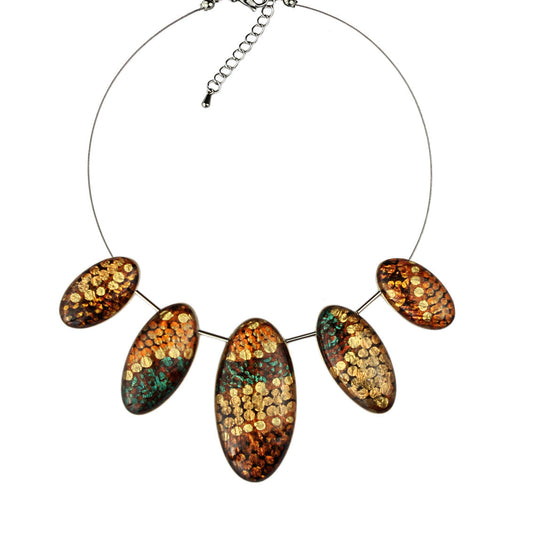 TESS ORANGE ADJUSTABLE NECKLACE - SD182