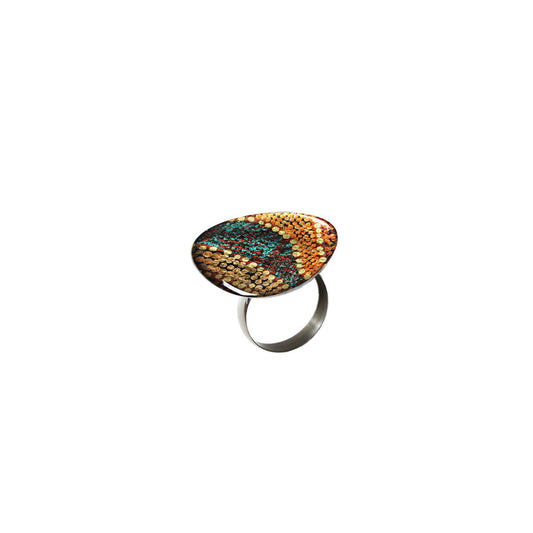 TESS ORANGE STATEMENT ADJUSTABLE RING - SD189