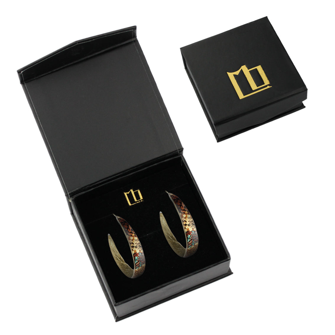 TESS ORANGE STATEMENT LOOP EARRINGS - SD176