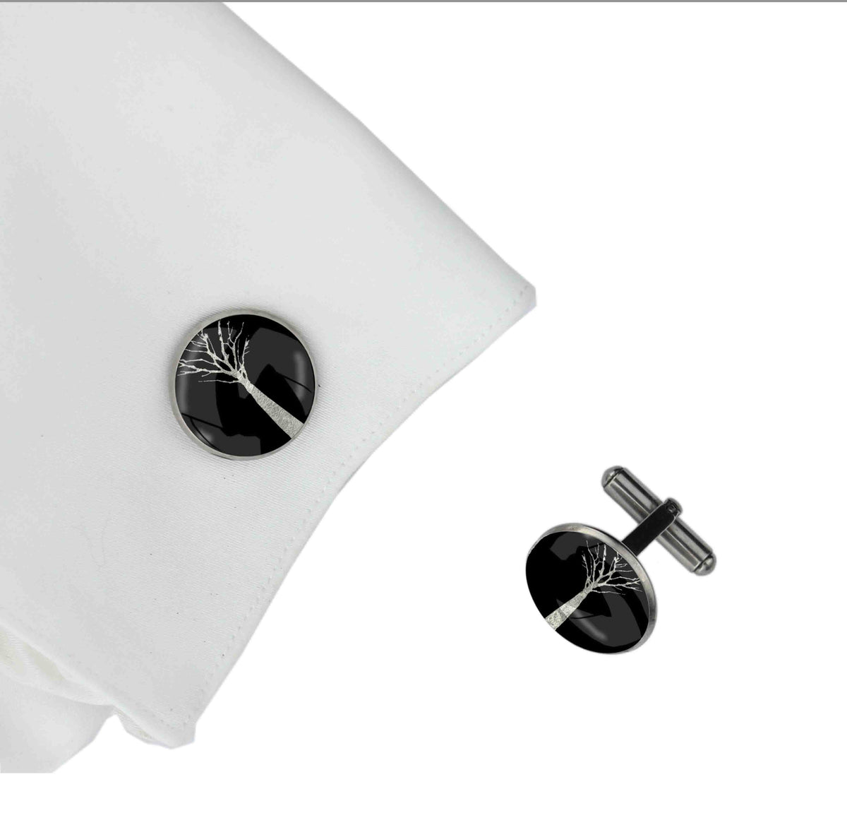 TREE OF LIFE CIRCLE ELEGANT CUFFLINKS - M175