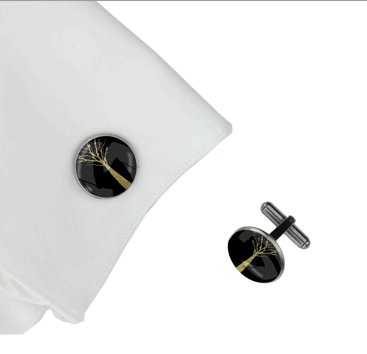 TREE OF LIFE CIRCLE ELEGANT CUFFLINKS - M175