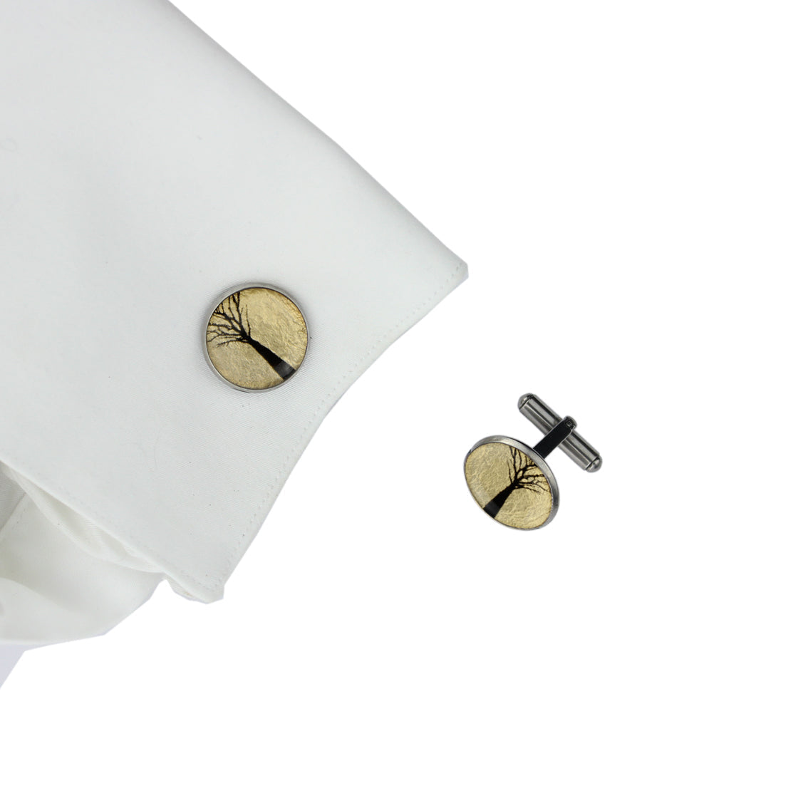 TREE OF LIFE CIRCLE ELEGANT CUFFLINKS - M175