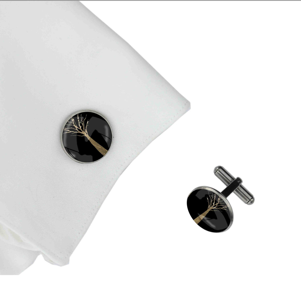 TREE OF LIFE CIRCLE ELEGANT CUFFLINKS - M175