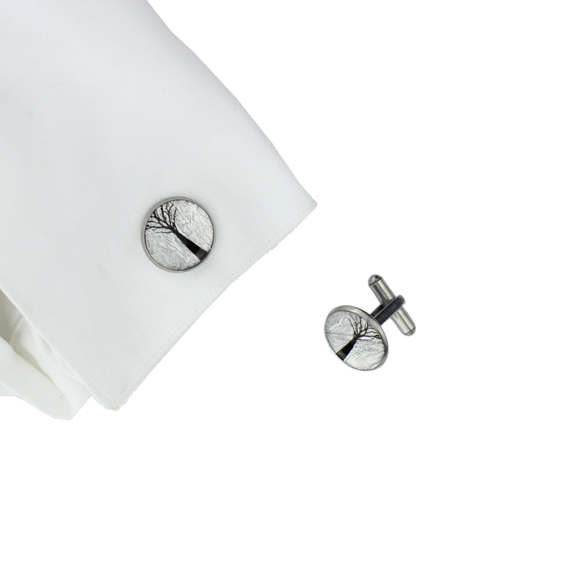 TREE OF LIFE CIRCLE ELEGANT CUFFLINKS - M175