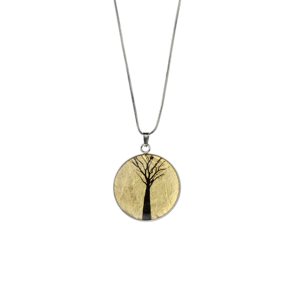 TREE OF LIFE CIRCLE PENDANT ON A CHAIN NECKLACE - M169 - in Circle Box