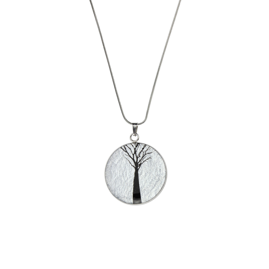 TREE OF LIFE CIRCLE PENDANT ON A CHAIN NECKLACE - M169 - in Circle Box