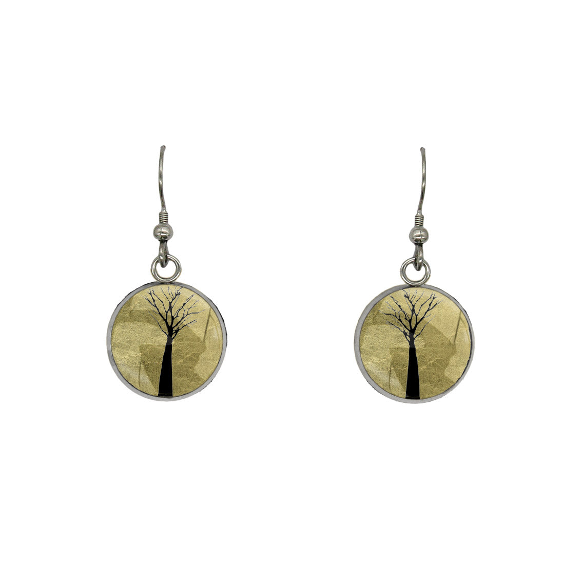 TREE OF LIFE DANGLE DROP EARRINGS - M066 - in Circle Box