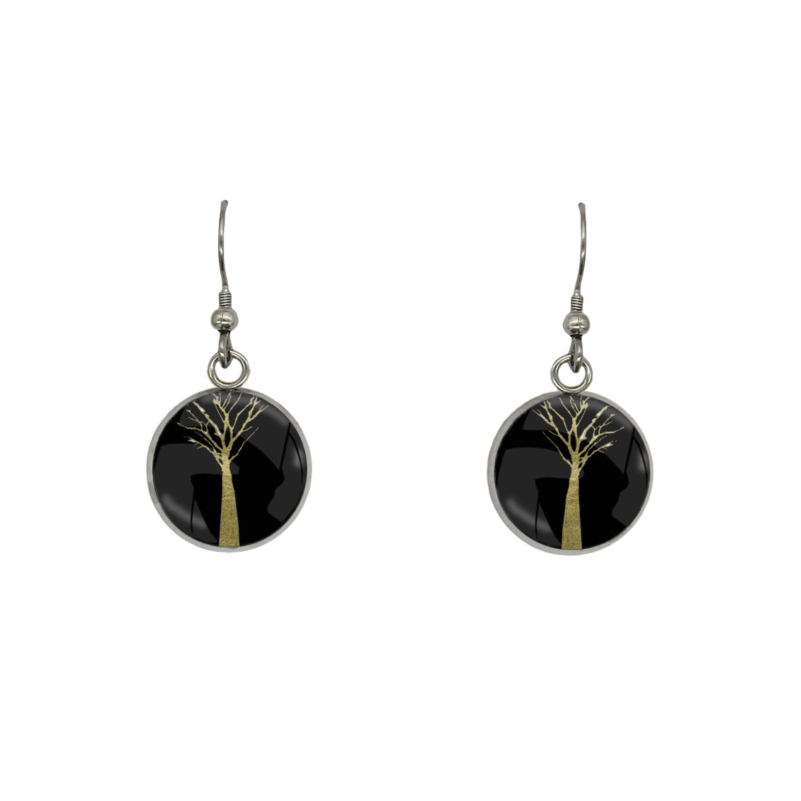 TREE OF LIFE DANGLE DROP EARRINGS - M066 - in Circle Box