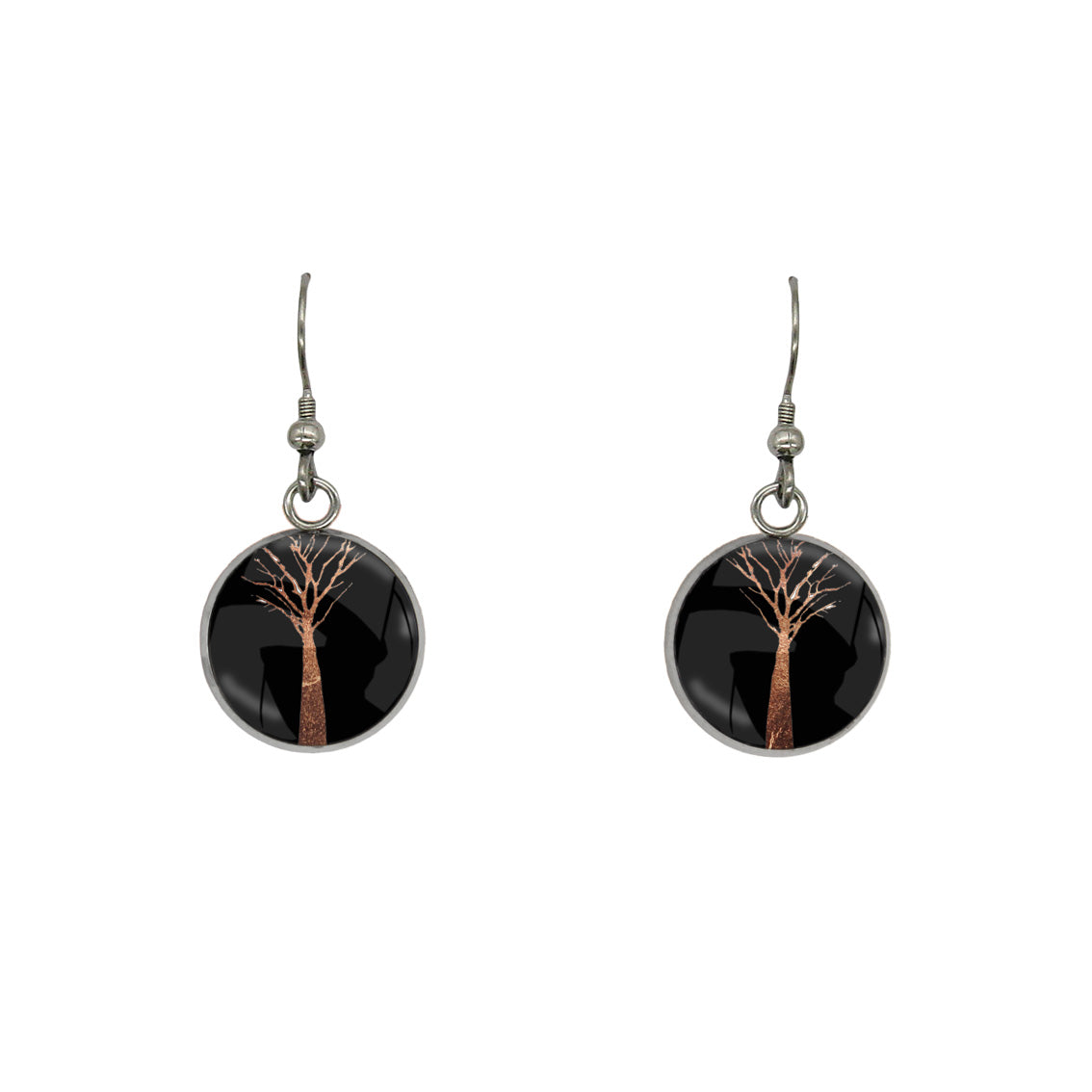 TREE OF LIFE DANGLE DROP EARRINGS - M066 - in Circle Box