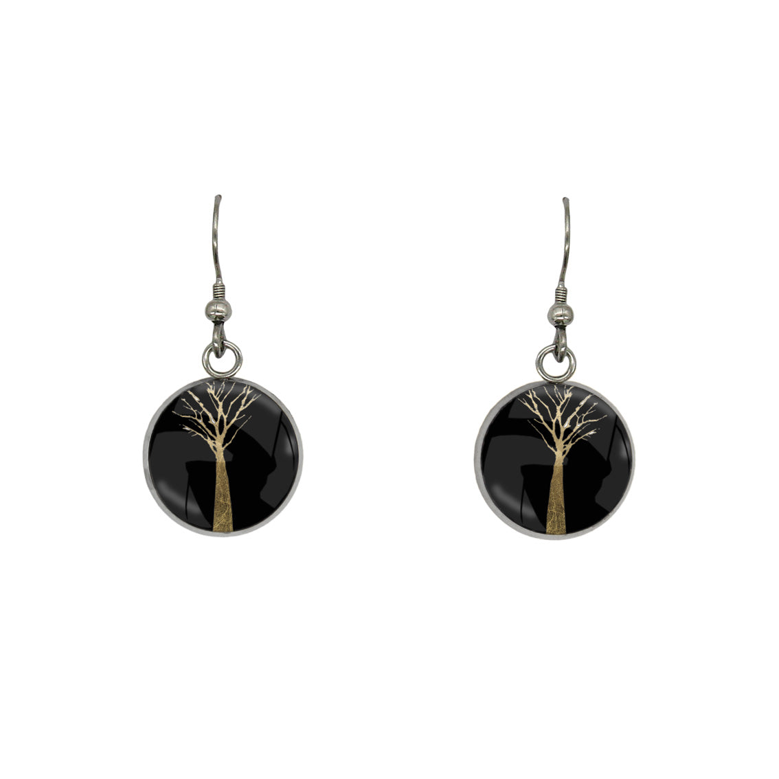 TREE OF LIFE DANGLE DROP EARRINGS - M066 - in Circle Box