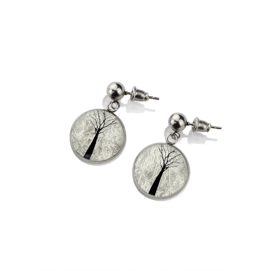 TREE OF LIFE DANGLE DROP EARRINGS - M066 - in Circle Box