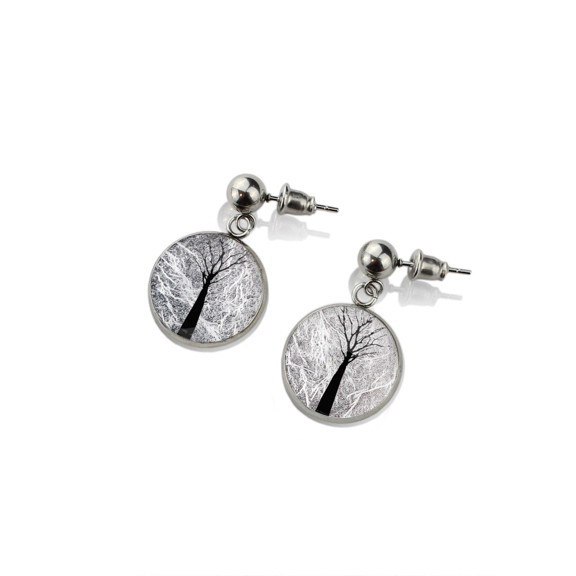TREE OF LIFE DANGLE DROP EARRINGS - M066 - in Circle Box