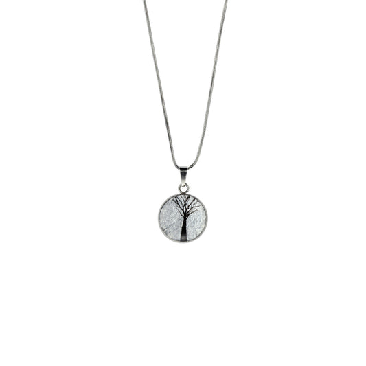 TREE OF LIFE XS CIRCLE PENDANT ON A CHAIN NECKLACE - M067 - in Circle Box