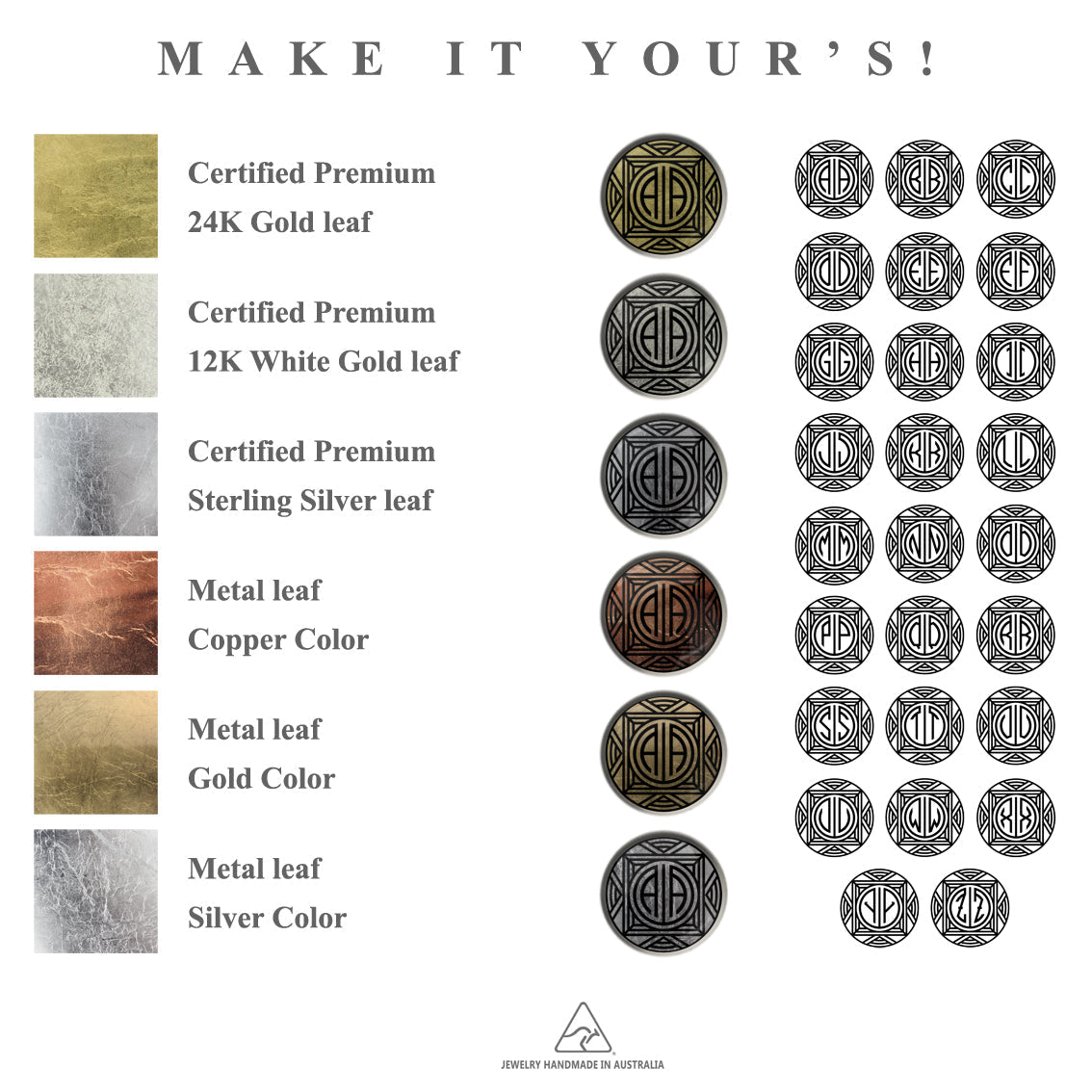 INITIAL GATSBY ART DECO STYLE CIRCLE ELEGANT CUFFLINKS - MFY23