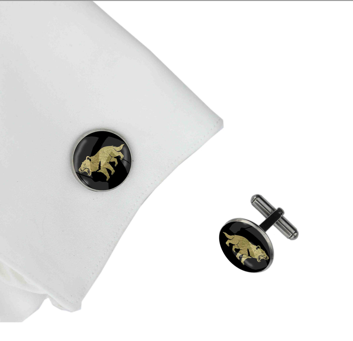 TASMANIAN DEVIL CIRCLE ELEGANT CUFFLINKS