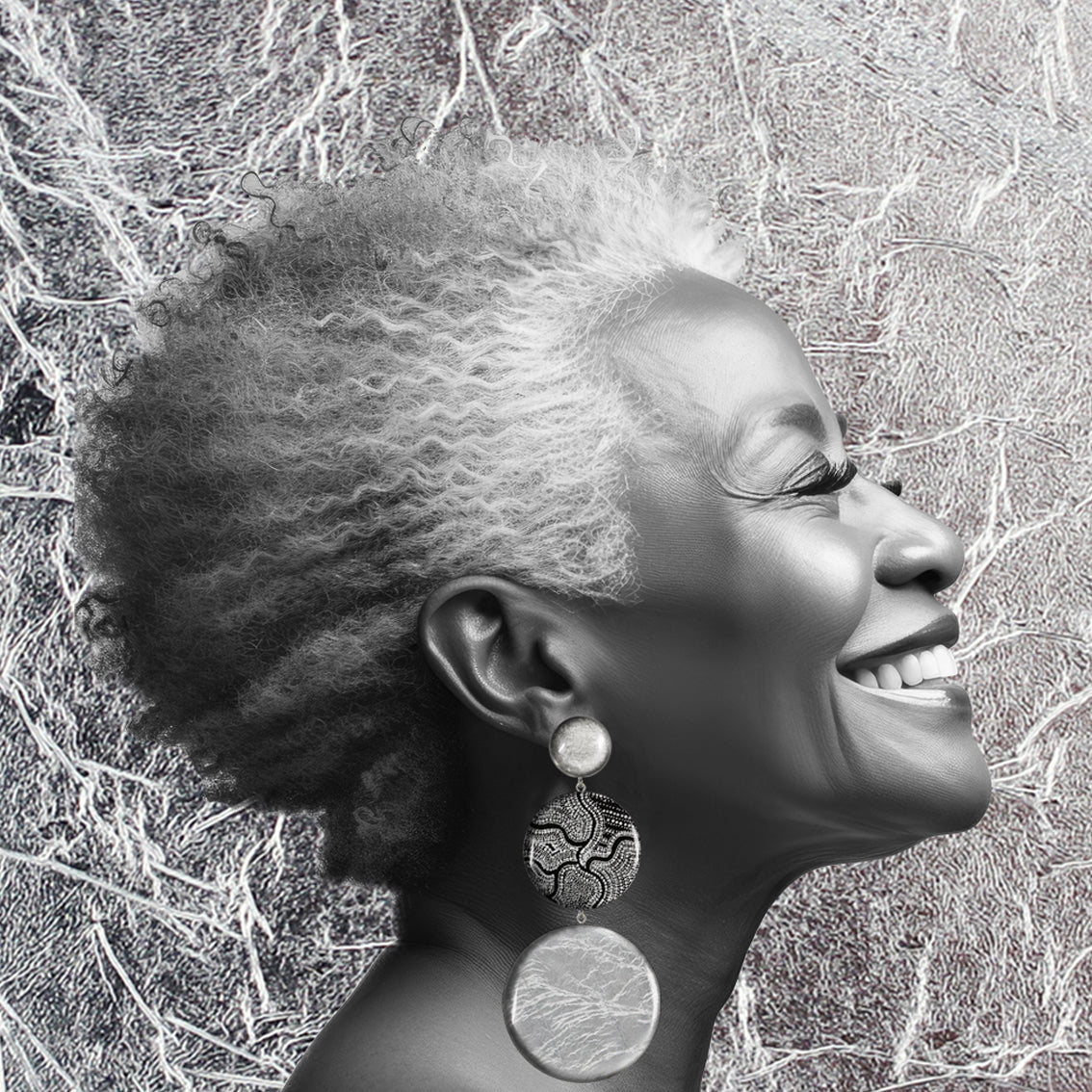 ATHENA TRIPLE DISC STATEMENT EARRINGS - ST045