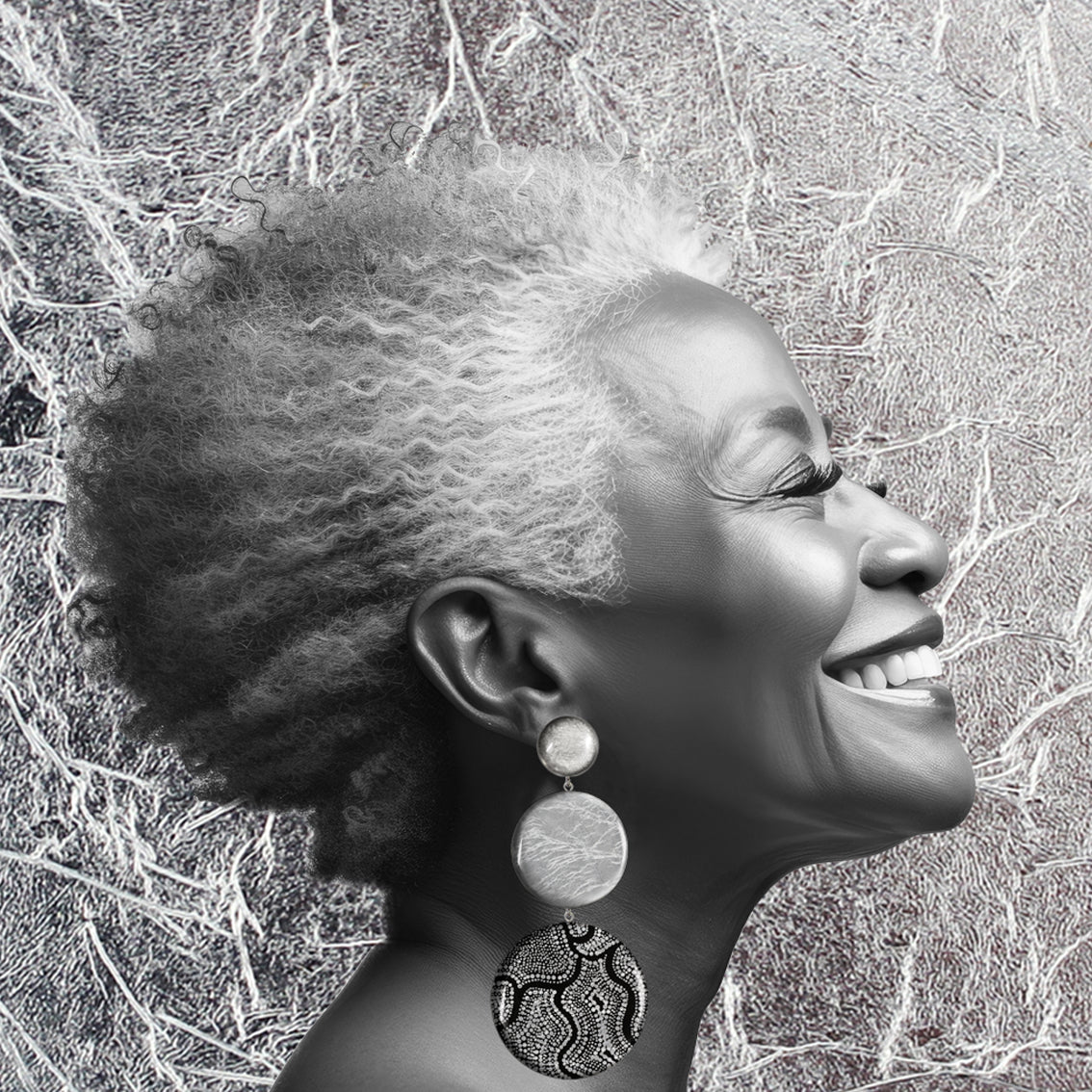 ATHENA TRIPLE DISC STATEMENT EARRINGS - ST045