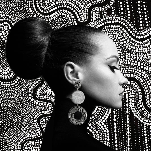 ATHENA TRIPLE OPEN  DISC STATEMENT EARRINGS - ST052