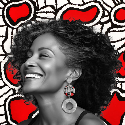 AMELIA TRIPLE OPEN  DISC STATEMENT EARRINGS - ST051