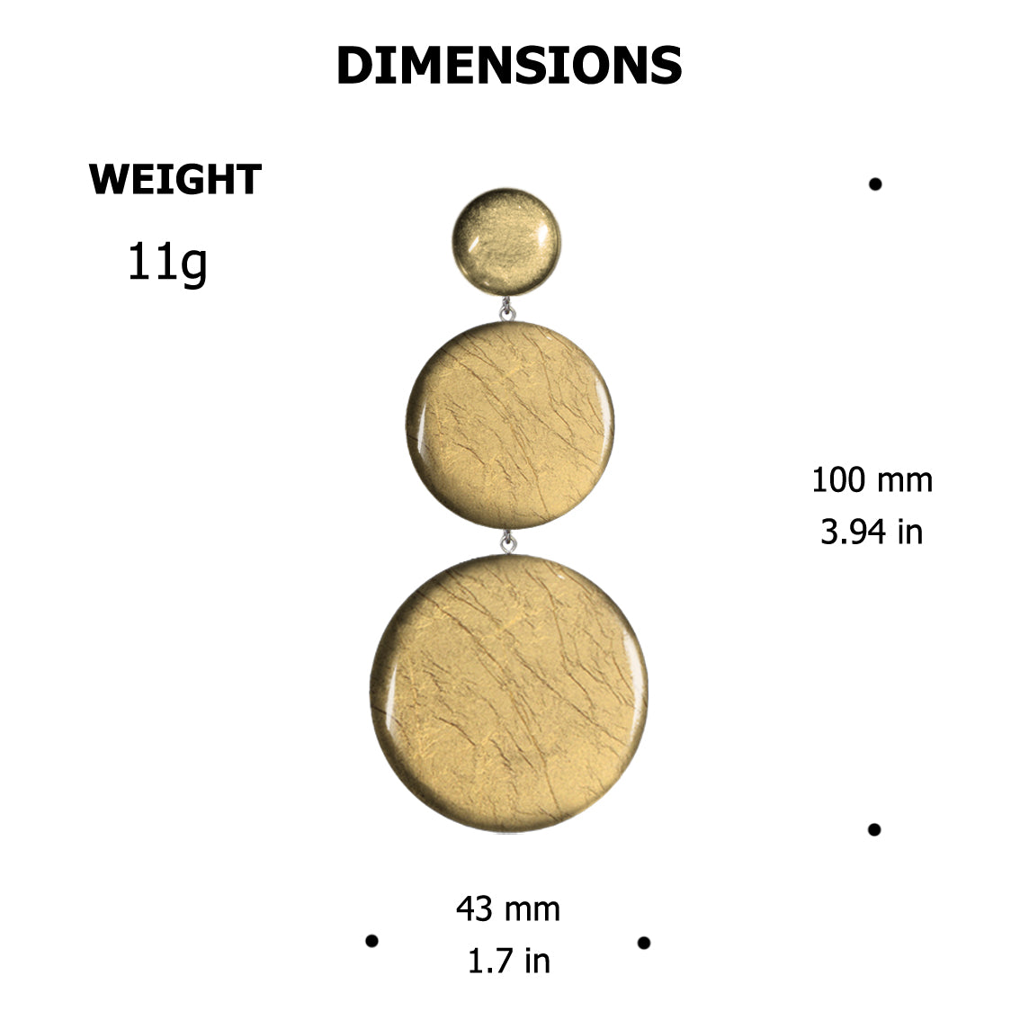 SARAH TRIPLE DISC STATEMENT EARRINGS - ST046