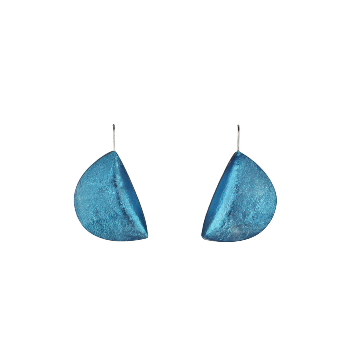 VIRGULE DANGLE HALF MOON SHAPE LARGE EARRINGS - F035