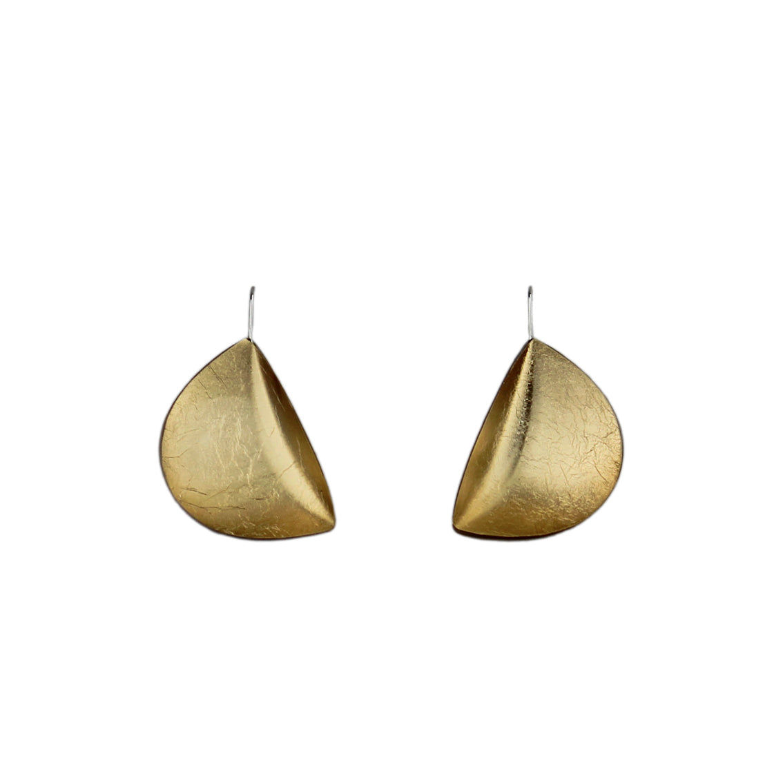 VIRGULE DANGLE HALF MOON SHAPE LARGE EARRINGS - F035