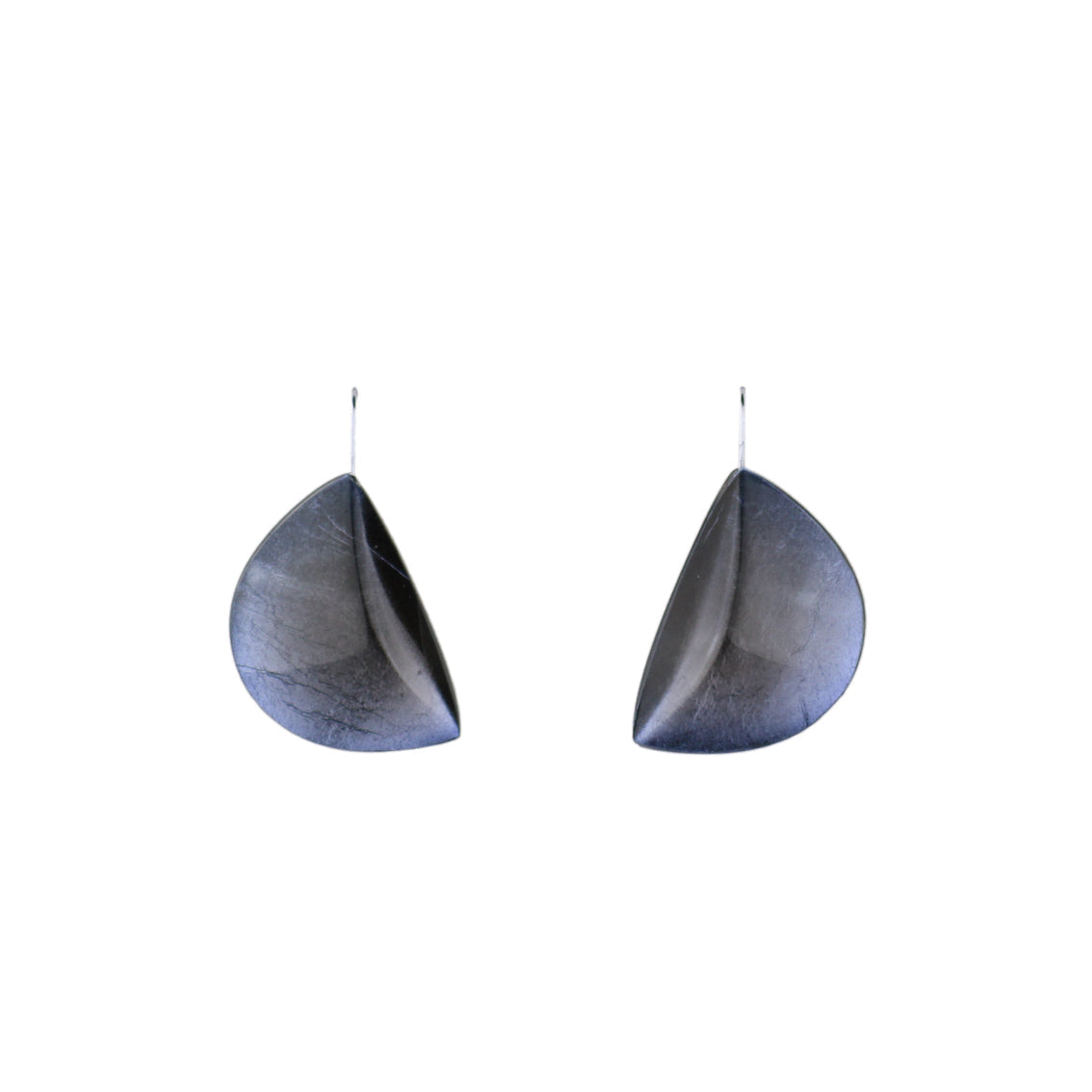 VIRGULE DANGLE HALF MOON SHAPE LARGE EARRINGS - F035