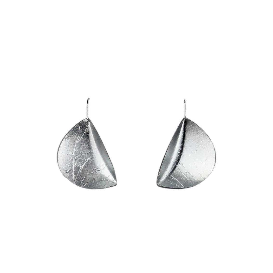 VIRGULE DANGLE HALF MOON SHAPE LARGE EARRINGS - F035