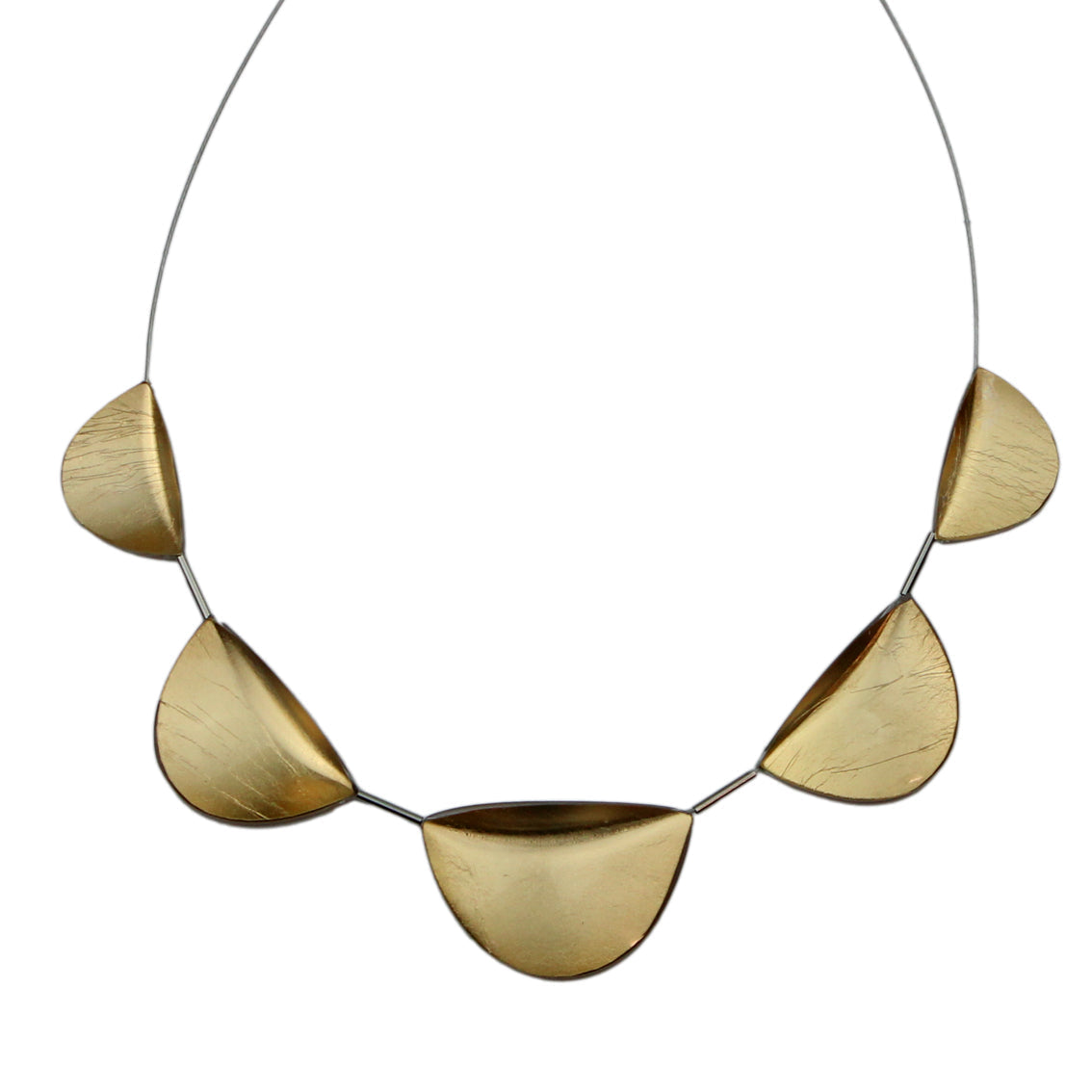 VIRGULE HALF MOON SHAPE ADJUSTABLE NECKLACE - F102