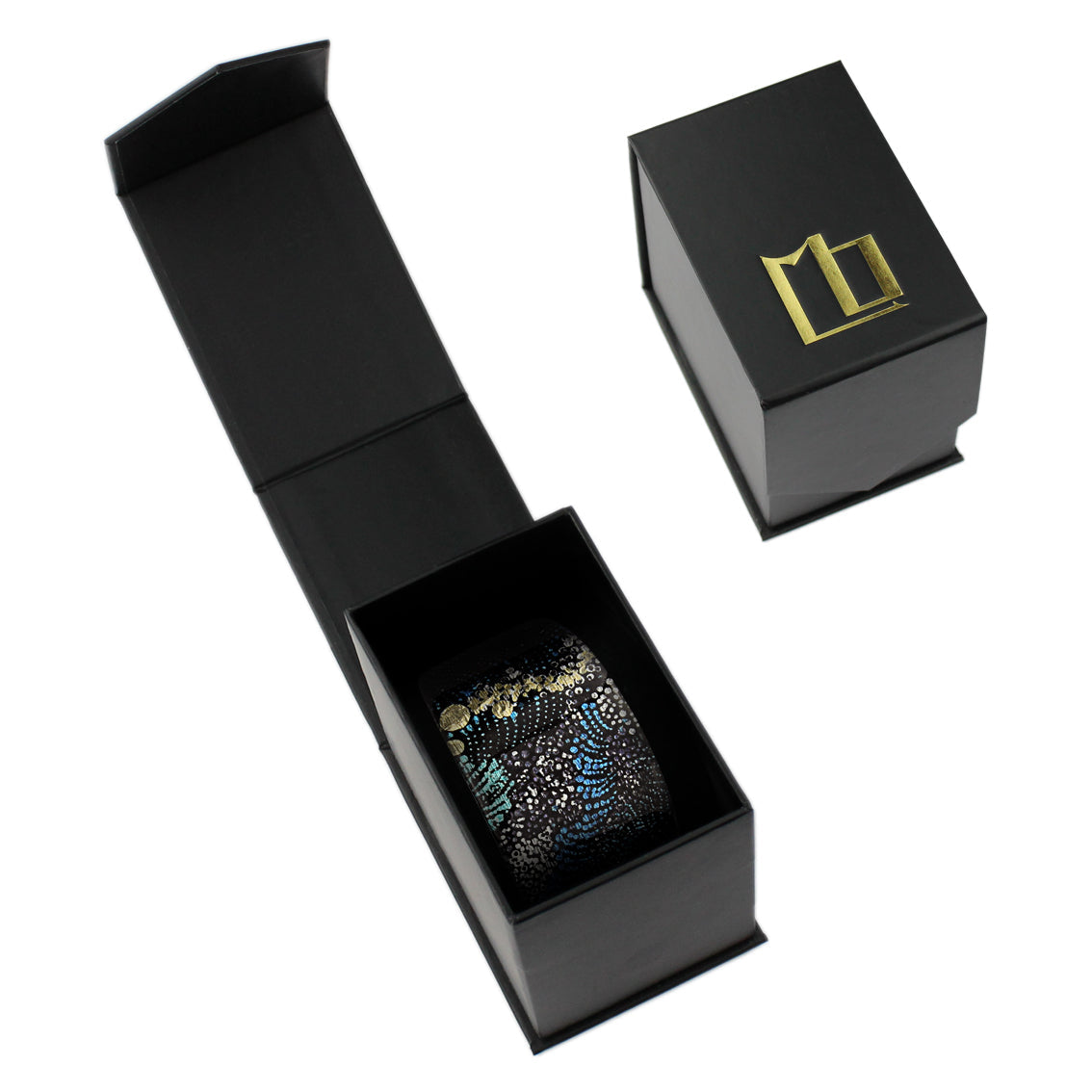 WENDY BLACK ADJUSTABLE WIDE BRACELET - SD143