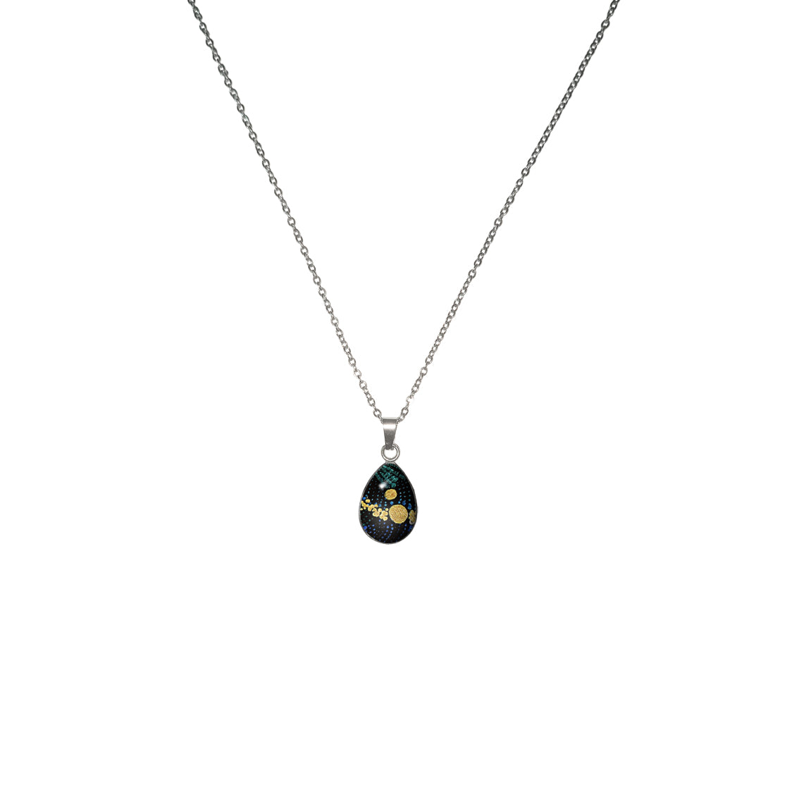 WENDY BLACK XS DROP PENDANT ON A CHAIN NECKLACE - SD422 - in Circle Box