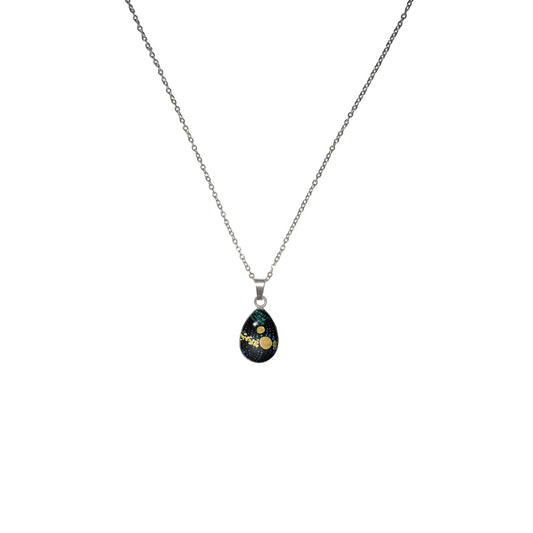 WENDY BLACK XS DROP PENDANT ON A CHAIN NECKLACE - SD422 - in Circle Box