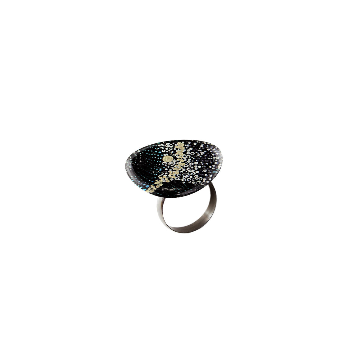 WENDY BLACK STATEMENT ADJUSTABLE RING - SD145