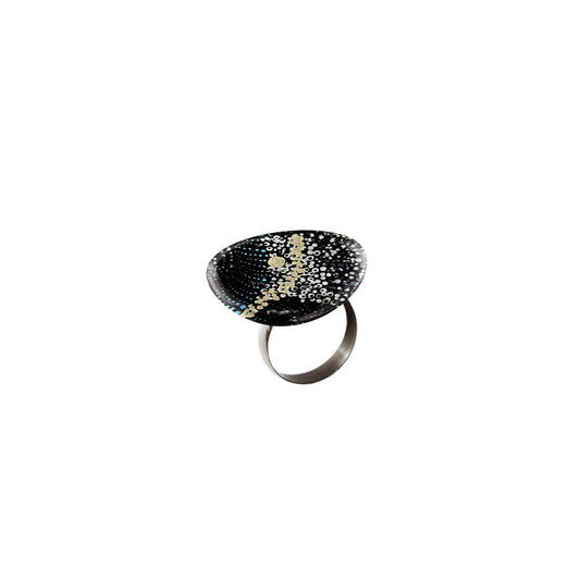 WENDY BLACK STATEMENT ADJUSTABLE RING - SD145