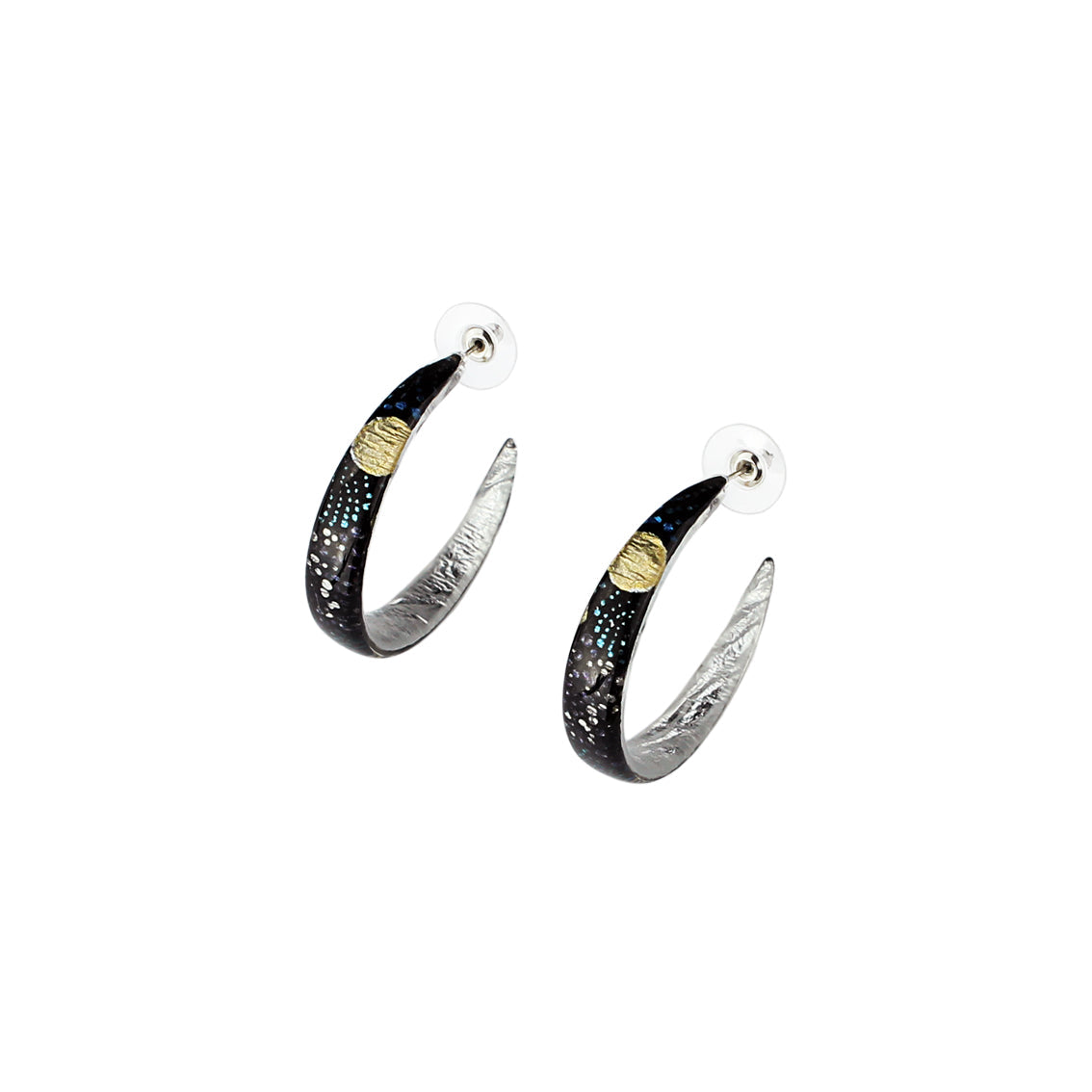 WENDY BLACK STATEMENT LOOP EARRINGS - SD131