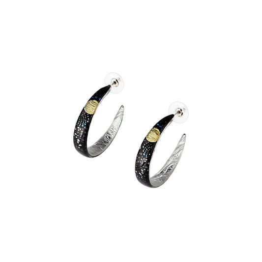 WENDY BLACK STATEMENT LOOP EARRINGS - SD131