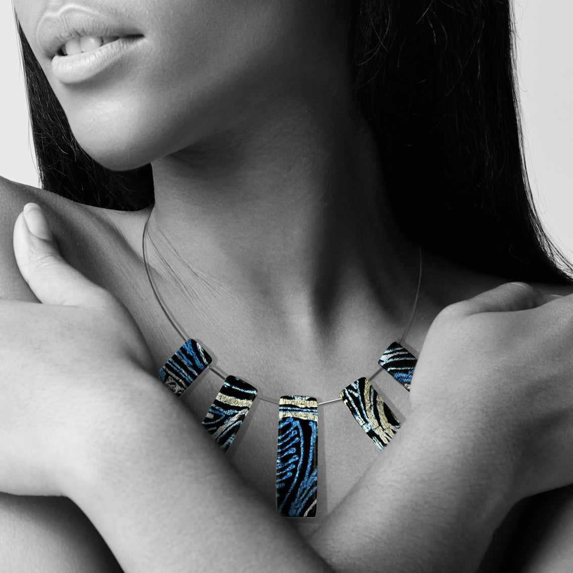 WENDY BLUE ADJUSTABLE NECKLACE - SD116