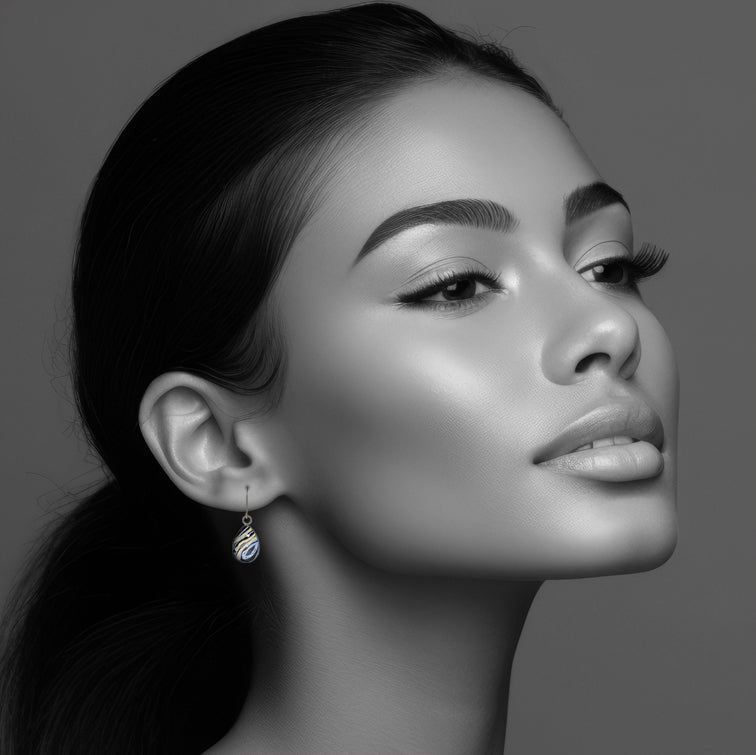 DANDLE XS DROP WENDY BLUE EARRINGS - SD394 - in Circle Box