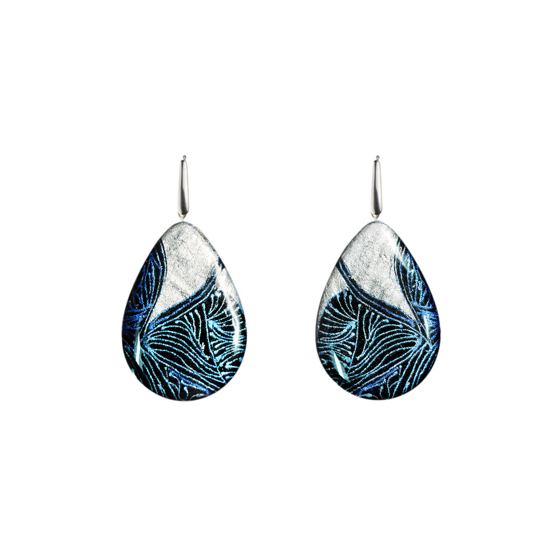 DANDLE DROP WENDY STATEMENT XXL BLUE EARRINGS - SD110