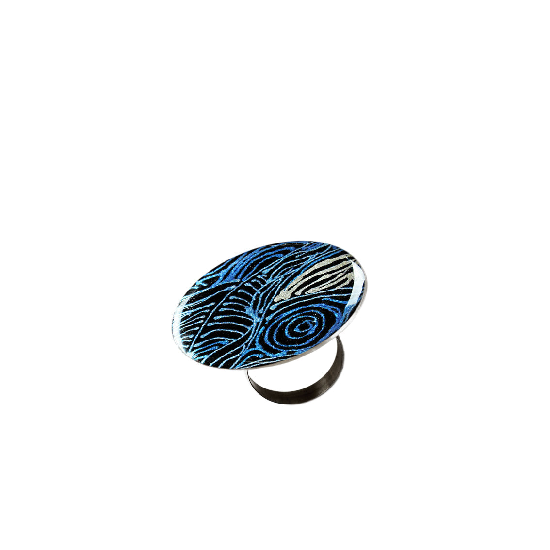 WENDY BLUE STATEMENT ADJUSTABLE RING - SD123