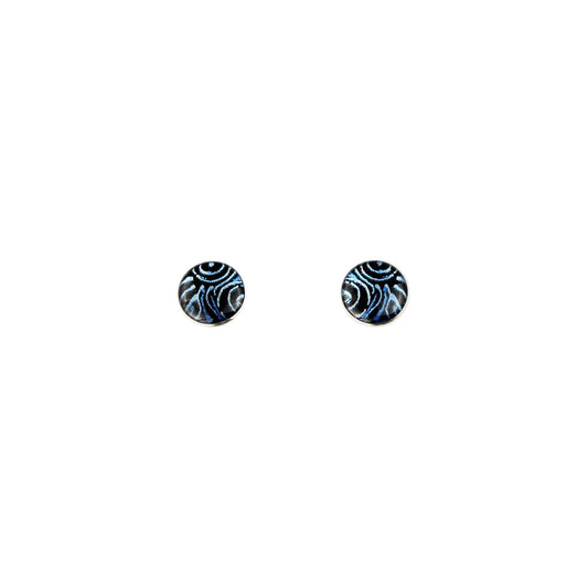 WENDY BLUE STUD EARRINGS - SD103S - on Satchel