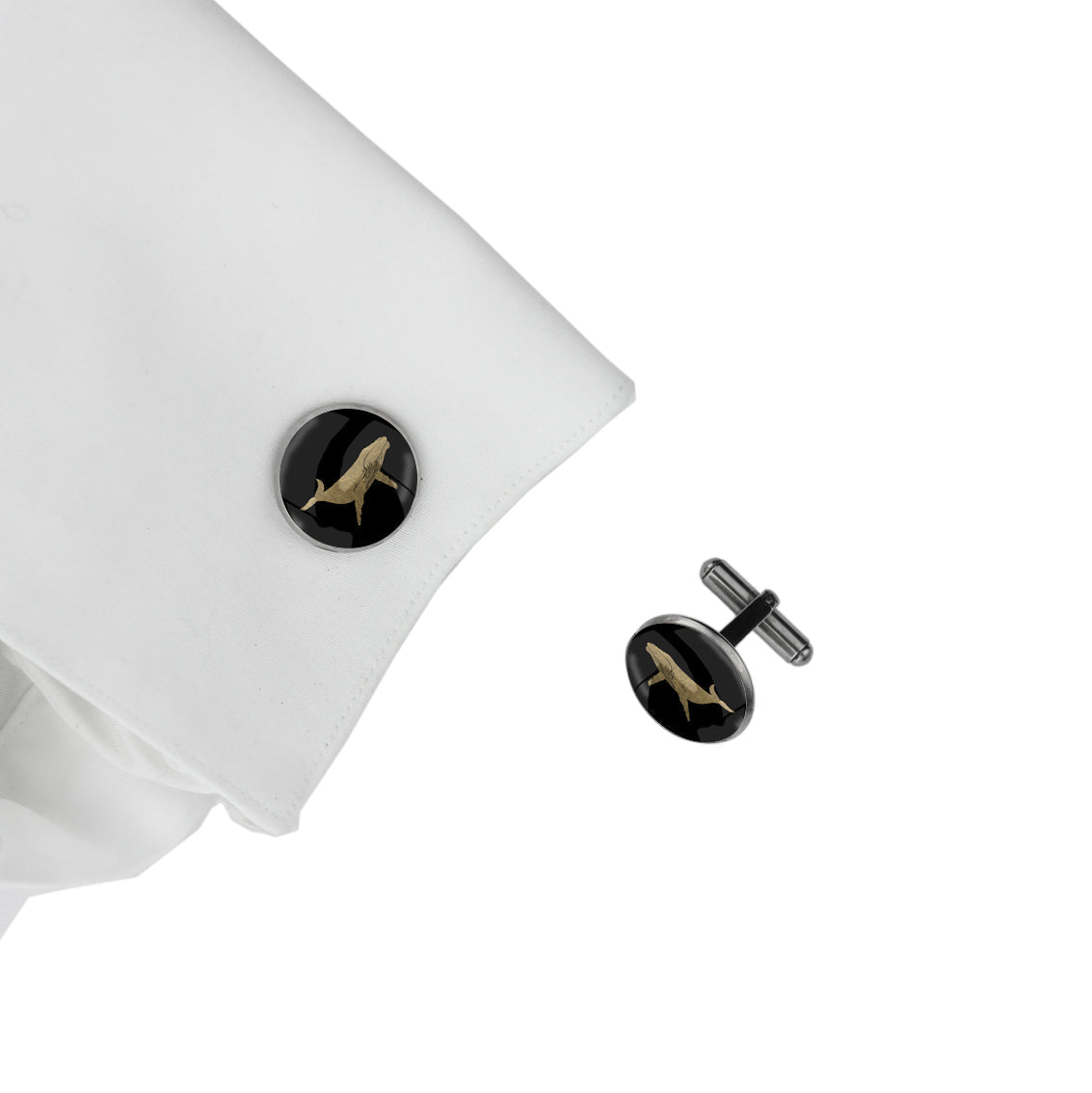 WHALE CIRCLE ELEGANT CUFFLINKS - MFY164