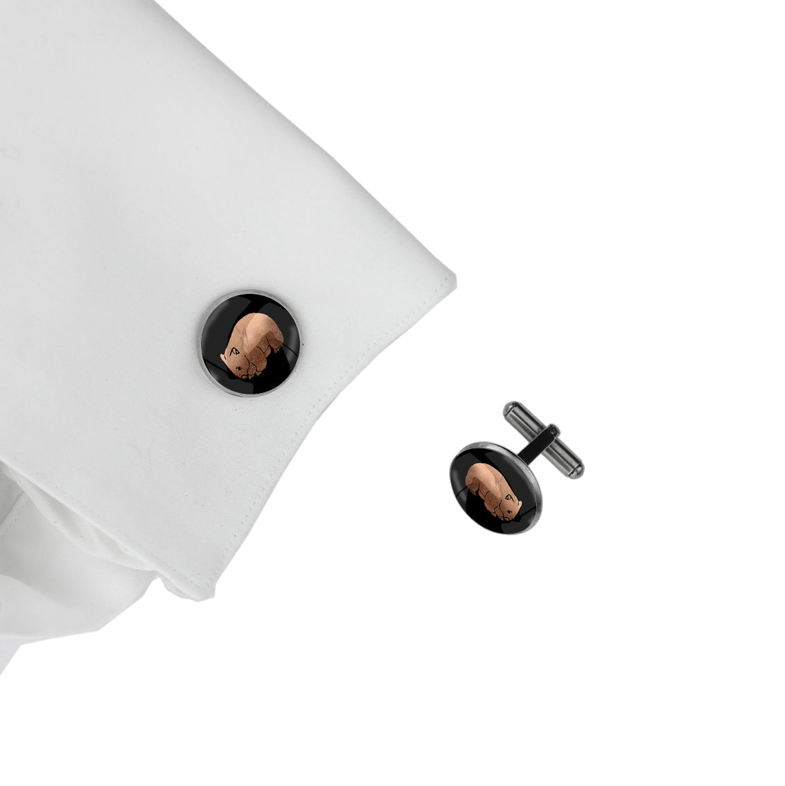 WOMBAT CIRCLE ELEGANT CUFFLINKS - MFY246