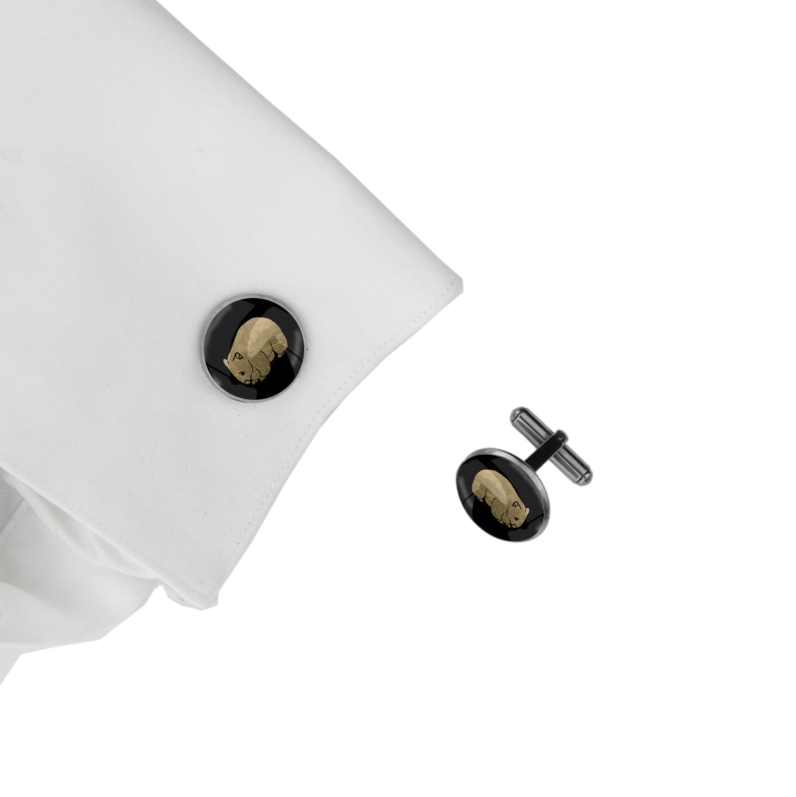 WOMBAT CIRCLE ELEGANT CUFFLINKS - MFY246